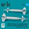 RESKIT RS72-0575 GBU-10 Paveway I laser guided bombs with BSU-37/B fin and BSU-3A/B wing (slow speed) (2 pcs) (3D Printed) 1/72